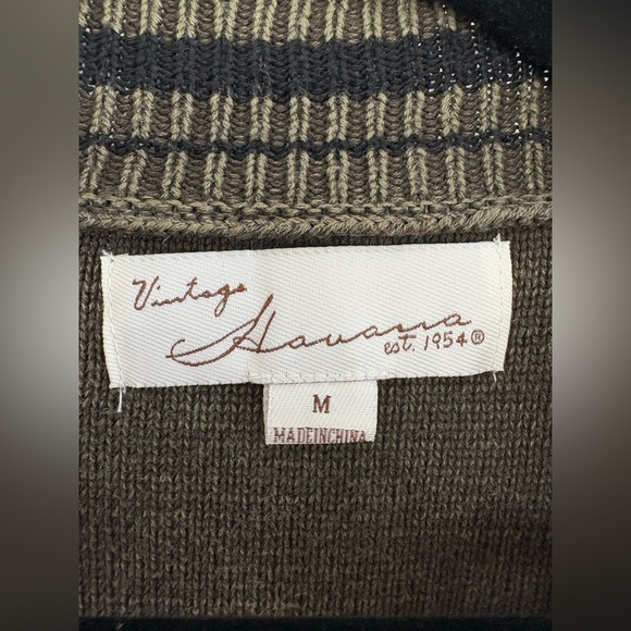 Vintage Havana Sweater Y2K Academia Cottage Pullover Cardigan | Olive Green | M - Picture 7 of 16